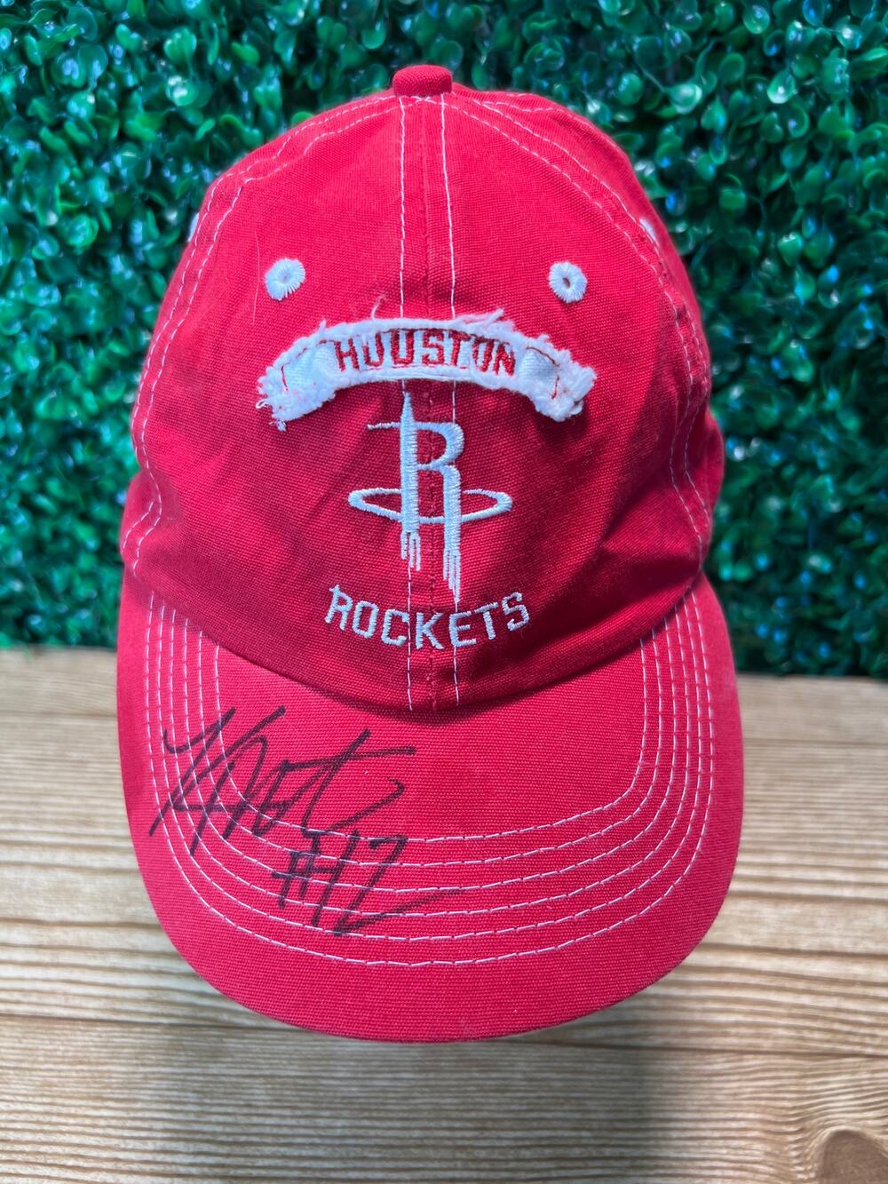 Houston Rockets Player Signed Hat Toyota Center Red Rockets Adult Adjustable Cap